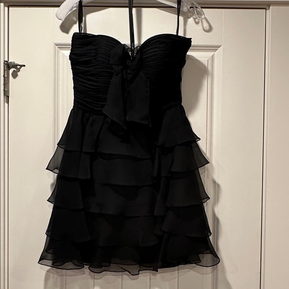 slim fit dress slacks Strapless Ruffle Homecoming Dress with Lace Sweetheart Corset Bodice –  H1144 – Viniodress main image 0